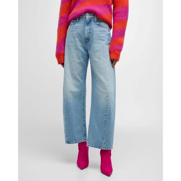 Mother the Half Pipe High Rise Ankle Wide Leg Jeans in This Is How I Roll 28 - Picture 1 of 4